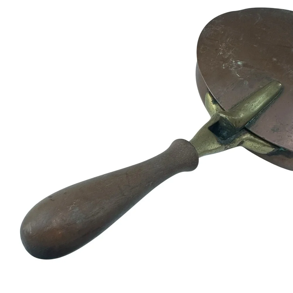 Mid Century MCM Copper Brass with Wood Handle Silent Butler 7
